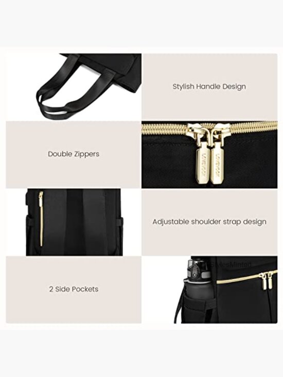 Convertible Mini Backpack Purse Tote, Travel Daypack for Women, 2pcs Set main image 4